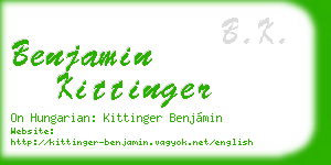 benjamin kittinger business card